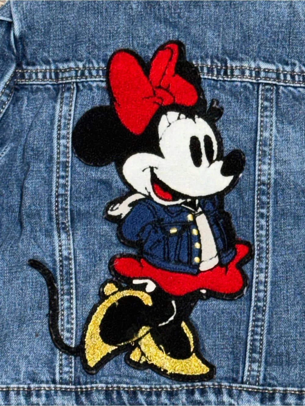 GAP Girls' 4T Disney Minnie Mouse Dark Blue Denim Jacket Jean jacket